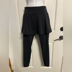 T25a- ANIVIVO Black Active TENNIS Skirted Leggings